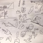 來(lái)自藝術(shù)家張婷雅的手稿，充滿(mǎn)了想像空間，串聯(lián)旱溪鳥(niǎo)類(lèi)，臺(tái)灣特有的動(dòng)植物，與自然環(huán)境共容並生生不息。