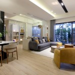 優(yōu)雅的廳房以開放式的動(dòng)線銜接，寬敞明亮之姿，與家人友人相聚，伴隨溫馨與嬉鬧，融為一景，編織成一幕幕美麗的回憶。