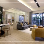 優(yōu)雅的廳房以開(kāi)放式的動(dòng)線銜接，寬敞明亮之姿，與家人友人相聚，伴隨溫馨與嬉鬧，融為一景，編織成一幕幕美麗的回憶。