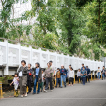 沿著防汛道路依序前行，走往這次的淨(jìng)溪點-福安橋下，帶著興奮期待的心情，準備來場「寓教於樂」的淨(jìng)溪體驗。