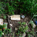 遍布草叢中的垃圾，除了常見的瓶瓶罐罐，食品容器的占比也是在排行中的前三名！