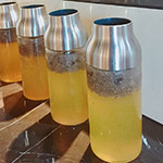 現(xiàn)場貼心準備了「蘋果醋 奇亞籽」飲品