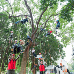 令人興奮、緊張、雀躍地攀樹體驗課，藉由相機記錄下這難忘的一瞬。