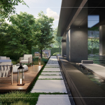 新業(yè)恆一社區(qū)，提供輕食廚房&泳池 SPA 俱樂部，讓住戶回家即度假，隨時隨地皆能輕鬆寫意。(圖為 新業(yè)恆一 泳池3D示意圖)