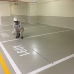 室內(nèi)停車位的長(zhǎng)寬尺寸攸關(guān)用戶停車空間與權(quán)益，勘驗(yàn)OK也代表當(dāng)初放樣的高度精準(zhǔn)性。